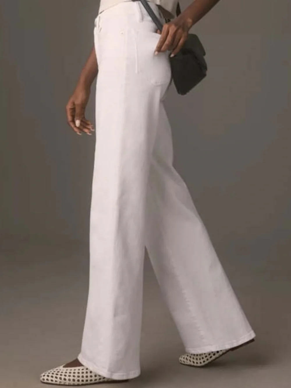 Frame Le Slim Palazzo Denim White Size 26 Blanc Full Length Jeans - Picture 5 of 10